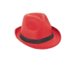 PP hat in assorted colours with included band colour red