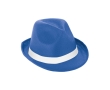 Plastic hat in various colours with included band colour royal blue