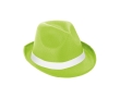 Plastic hat in various colours with included band colour light-green