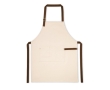 Canvas cotton apron with metallic details, 320 g/m2, Baker colour natural
