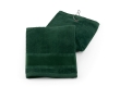 Cotton golf towel with metal hook 430 g/m2, Club colour green