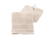 Cotton golf towel with metal hook 430 g/m2, Club colour beige