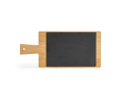 Bamboo chopping board with large handle and decorative chalkboard colour natural