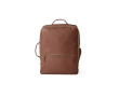 Elegant recycled leather backpack with expandable pocket for 17'' laptop colour dark brown