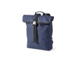 Recycled leather laptop backpack with padded back, 15.6\" colour blue