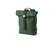 Recycled leather laptop backpack with padded back, 15.6\" colour green