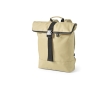 Recycled leather laptop backpack with padded back, 15.6\" colour beige
