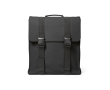 Recycled synthetic leather and recycled plastic backpack for 17\" laptop colour black