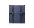 Recycled synthetic leather and recycled plastic backpack for 17\" laptop colour blue