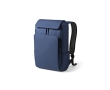 Faux leather backpack with laptop compartment, 20 L colour blue