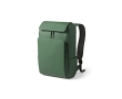 Faux leather backpack with laptop compartment, 20 L colour green