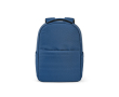 Urban recycled plastic backpack with trolley strap 17\" colour blue