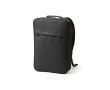 Faux leather laptop backpack with padded back, 15.6 Inch colour black