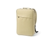 Faux leather laptop backpack with padded back, 15.6 Inch colour beige
