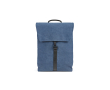 Recycled cotton backpack with synthetic leather details 25 L colour blue