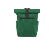 Recycled plastic roll-top backpack for 15.6'' laptop colour green