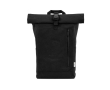 Eco roll-top backpack with reinforced base and front pocket 16 L colour black