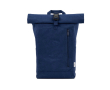 Eco roll-top backpack with reinforced base and front pocket 16 L colour navy-blue