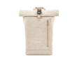 Eco roll-top backpack with reinforced base and front pocket 16 L colour natural