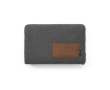 Wool and recycled plastic blanket with personalised patch 270 g/m2 colour dark grey
