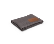 Recycled cotton blanket with patch, 200 g/m2 colour dark grey