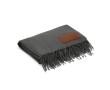 Extrasoft blanket made of RPET with patch, 180 g/m2 colour dark grey