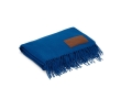 Extrasoft blanket made of RPET with patch, 180 g/m2 colour navy-blue