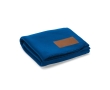 Ecological RPET blanket with customisable patch, 180 g/m2 colour blue