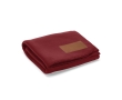 Ecological RPET blanket with customisable patch, 180 g/m2 colour burgundy