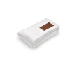Extra soft blanket made of RPET with patch, 240 g/m2 colour white