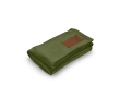 Extra soft blanket made of RPET with patch, 240 g/m2 colour military green