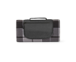 Foldable recycled polyester picnic blanket with waterproof backing colour grey