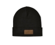 Wool and RPET hat with patch colour black