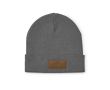 Wool and RPET hat with patch colour grey