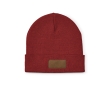 Wool and RPET hat with patch colour burgundy