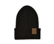 Recycled cotton hat with patch colour black