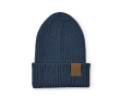 Recycled cotton hat with patch colour blue