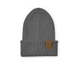 Recycled cotton hat with patch colour grey