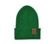 Recycled cotton hat with patch colour dark green