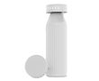Recycled stainless steel bottle with LED indicators 650 ml colour white