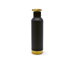 Double-wall recycled steel bottle with wheel lid 750 ml colour gold