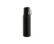 Recycled stainless steel bottle with drawstring, 540 ml colour black