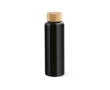 Leak-proof glass bottle with bamboo lid, 490 ml colour black