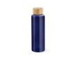 Leak-proof glass bottle with bamboo lid, 490 ml colour blue