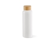 Leak-proof glass bottle with bamboo lid, 490 ml colour white