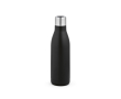 Recycled stainless steel bottle with ultraviolet light lid 520 ml colour black