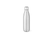 Recycled stainless steel thermal bottle, 550 ml colour silver