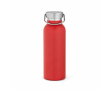 Recycled stainless steel thermal bottle with matte finish 530 ml colour red