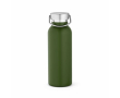 Recycled stainless steel thermal bottle with matte finish 530 ml colour military green
