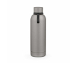 Recycled stainless steel thermal bottle with silicone handle 490 ml colour silver